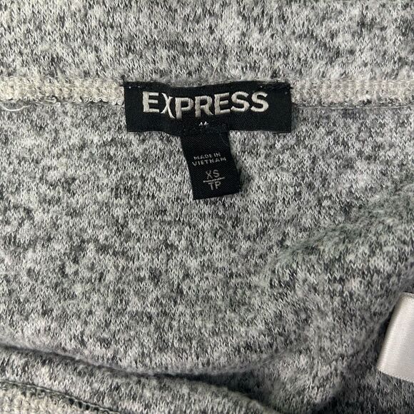 Express Gray Straight & Pencil Skirt Size XS Pull On Knitted Stretch Knee Length - Picture 7 of 10